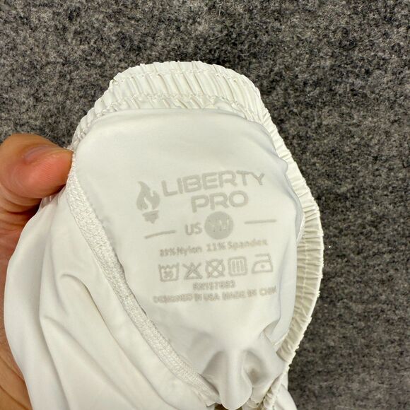 Liberty Pro Shorts Girls M Medium White Mid Rise Chino Drawstring Elastic Waist - Picture 4 of 5